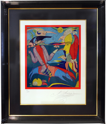 Шемякин Михаил Михайлович. Многофигурная композиция из серии «Карнавалы Санкт-Петербурга» 